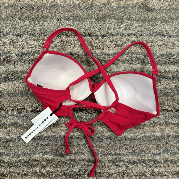 Robin Piccone Ava Pink Punch Bikini Top Sz Small NWT | Robin Piccone Bikini Top - Picture 4 of 14